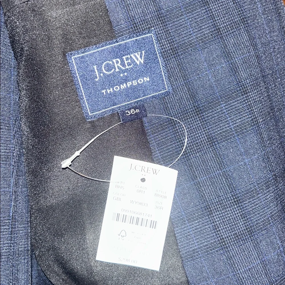 J. Crew NWTs sz 36R THOMPSON Men's Navy 2 button Blazer